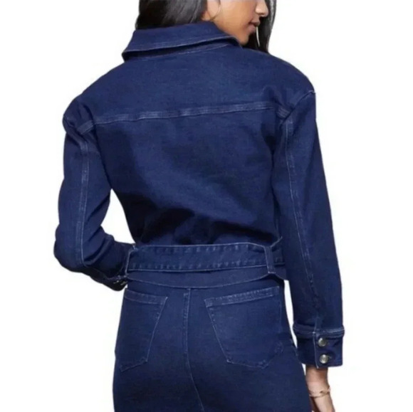 Good American 70's Icon Denim Snap Button Closure Jean Jacket(0)XS - Picture 6 of 15